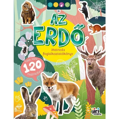Matricás foglalkoztatókönyv, matricás füzet, A/4, 16 oldal+100 matrica, Az erdő