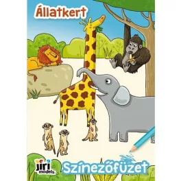 Kifestő A/5, 9 oldal+ 9 színes mintaoldal, Állatkert