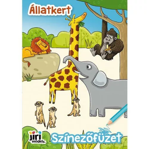 Kifestő A/5, 9 oldal+ 9 színes mintaoldal, Állatkert