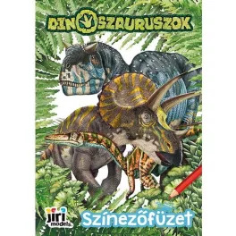 Kifestő A/5, 9 oldal+ 9 színes mintaoldal, Dinoszauruszok