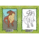 Kifestő A/5, 9 oldal+ 9 színes mintaoldal, Dinoszauruszok
