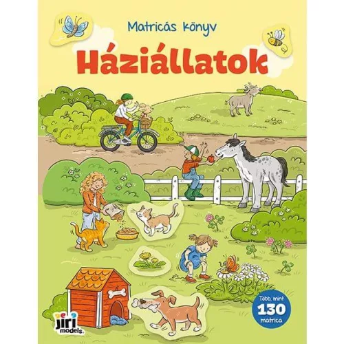 Matricás könyv, 22x28cm, 16 oldal+8 oldal matrica, Háziállatok