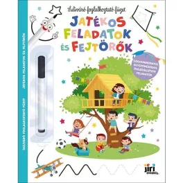   Suliváró foglakoztató füzet, 22 lekaparható lap + filctoll, Játékos feladatok és fejtörök