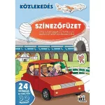 Kifestő A/4, matricákkal, 24 oldal, Közlekedés