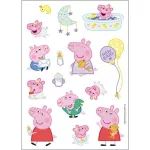 Színezőkönyv világító matricákkal, 23x30cm, 24 oldal, Peppa Malac