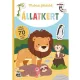 Matricás feladatok matricás füzet, A/4, 16 oldal+6 oldal matrica, Állatkert