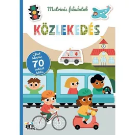   Matricás feladatok matricás füzet, A/4, 16 oldal+6 oldal matrica, Közlekedés