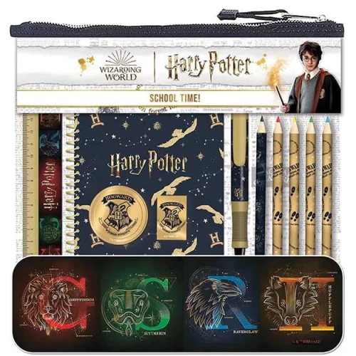 Iskolai szett, írószer szett, 11 db-os, 24x24cm, Harry Potter