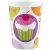 Cupcake, muffin mintás papír pohár, 250ml, 8 db/csomag