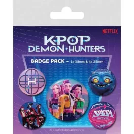 K-POP Démonvadászok kitűző, 5 dbszett