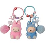 Labubu mintás kulcstartó, lógó díszekkel, többféle