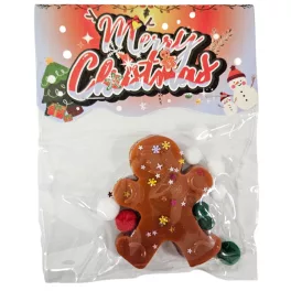 Mézeskalács figura stresszlabda, kb. 6x7cm-es, tasakban