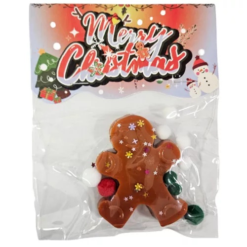 Mézeskalács figura stresszlabda, kb. 6x7cm-es, tasakban