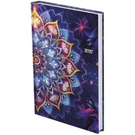   Joy határidőnapló, A/5, heti tervező, 2027, mandala, metalizált borítóval