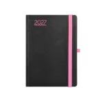 Nero határidőnapló, A/5, heti tervező, 2027, fekete-pink