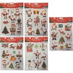 Ablakmatrica, karácsonyi, zselés, 19x24 cm, többféle változat