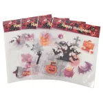 Halloween zselés ablakmatrica, 18x19 cm, többféle