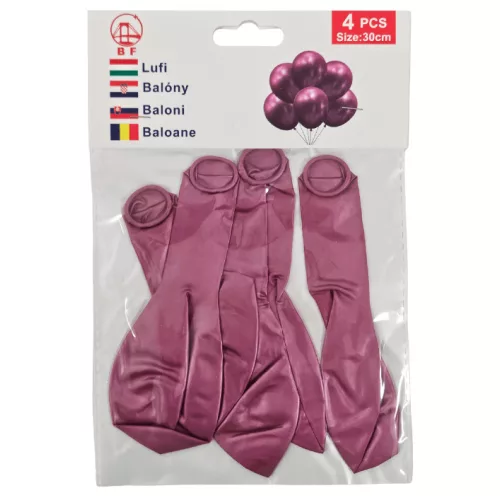 Lufi, 30 cm, 4 db/csomag, sötét mályva