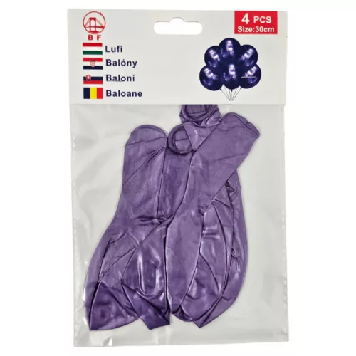 Lufi, 30 cm, 4 db/csomag, sötétlila