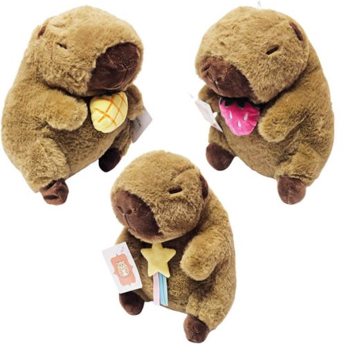 Kapibara plüss figura kiegészítőkkel, kb. 22cm, többféle változat