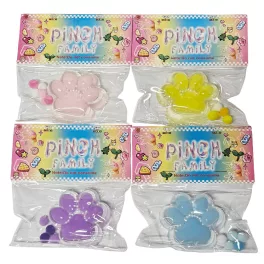   Stressz tappancs 6x6cm-es, pom-pommal, pinch family, többféle változat