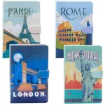 City notesz, A/6, 9x14cm, mágneses záródással, vonalas, többféle változat