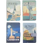 City notesz, A/6, 9x14cm, mágneses záródással, vonalas, többféle változat