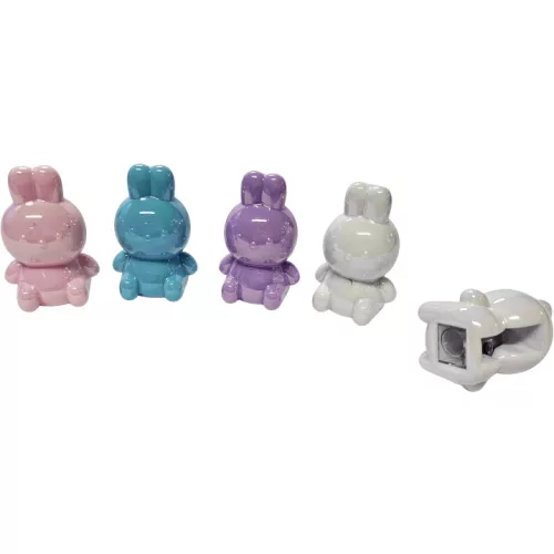 Nyuszi hegyező, 1 lyukú, 5 cm magas, többféle szín