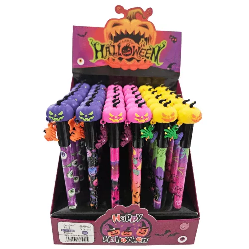 Zseléstoll Halloween (színes tökök lógó dísszel), többféle változat