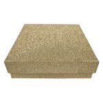 Ékszerdoboz, 9x9cm, arany