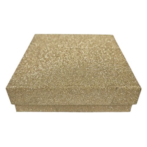 Ékszerdoboz, 9x9cm, arany