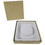 Ékszerdoboz, 9x9cm, arany