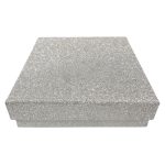 Ékszerdoboz, 9x9cm, ezüst