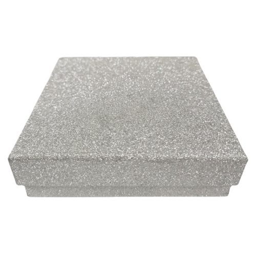 Ékszerdoboz, 9x9cm, ezüst