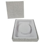 Ékszerdoboz, 9x9cm, ezüst