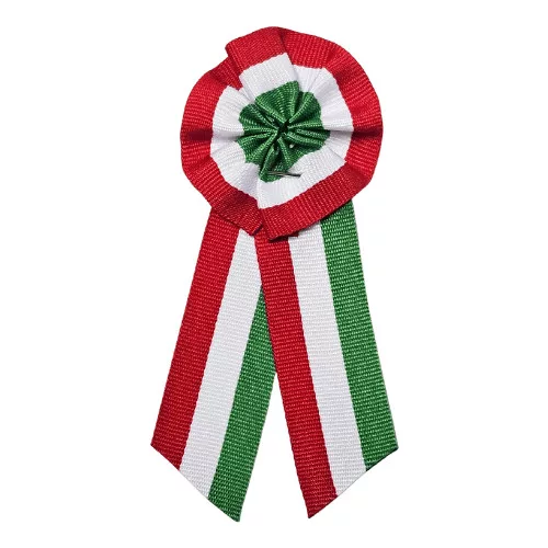 Kokárda, 4x9cm, biztosítótűvel