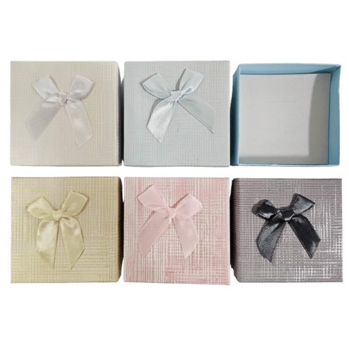 Ékszerdoboz, 9x9cm, többféle szín