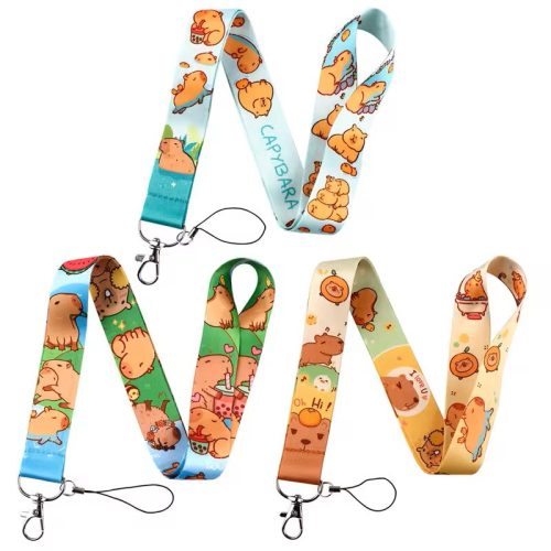 Kapibara kulcstartó, nyakba akasztós, 3 féle változat