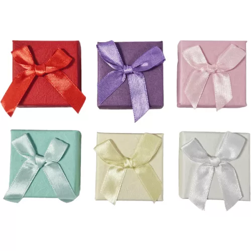 Ékszerdoboz, 5x5cm, többféle szín