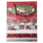 Karácsonyi ajándéktáska 24x18x8,5cm, közepes, 4 féle változat