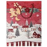 Karácsonyi ajándéktáska 24x18x8,5cm, közepes, 4 féle változat