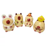 Kapibara stresszlabda 5x7cm-es, hálós tartóban, illatos, többféle változat