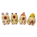 Kapibara stresszlabda 5x7cm-es, hálós tartóban, illatos, többféle változat