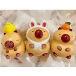 Kapibara stresszlabda 5x7cm-es, hálós tartóban, illatos, többféle változat