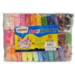 Levegőn száradó gyurmakészlet, habgyurma, 36 szín, 3 db gyurmaformázó eszközzel