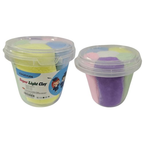 Levegőn száradó gyurmakészlet, habgyurma, vödrös, 12x12cm