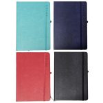 Színes keményfedeles notesz, napló A/5, vonalas, 80 lapos többféle változat