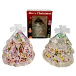 Karácsonyi glitteres squishy, antistressz játék, 6x7cm, többféle színben
