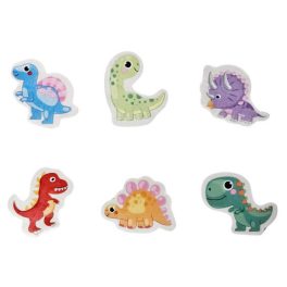 Radír dinoszauruszok, kb. 3x4 cm, 6 féle változat