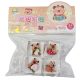 Kapibara stresszlabda, 4 db zselés kocka/csomag, squishy toy